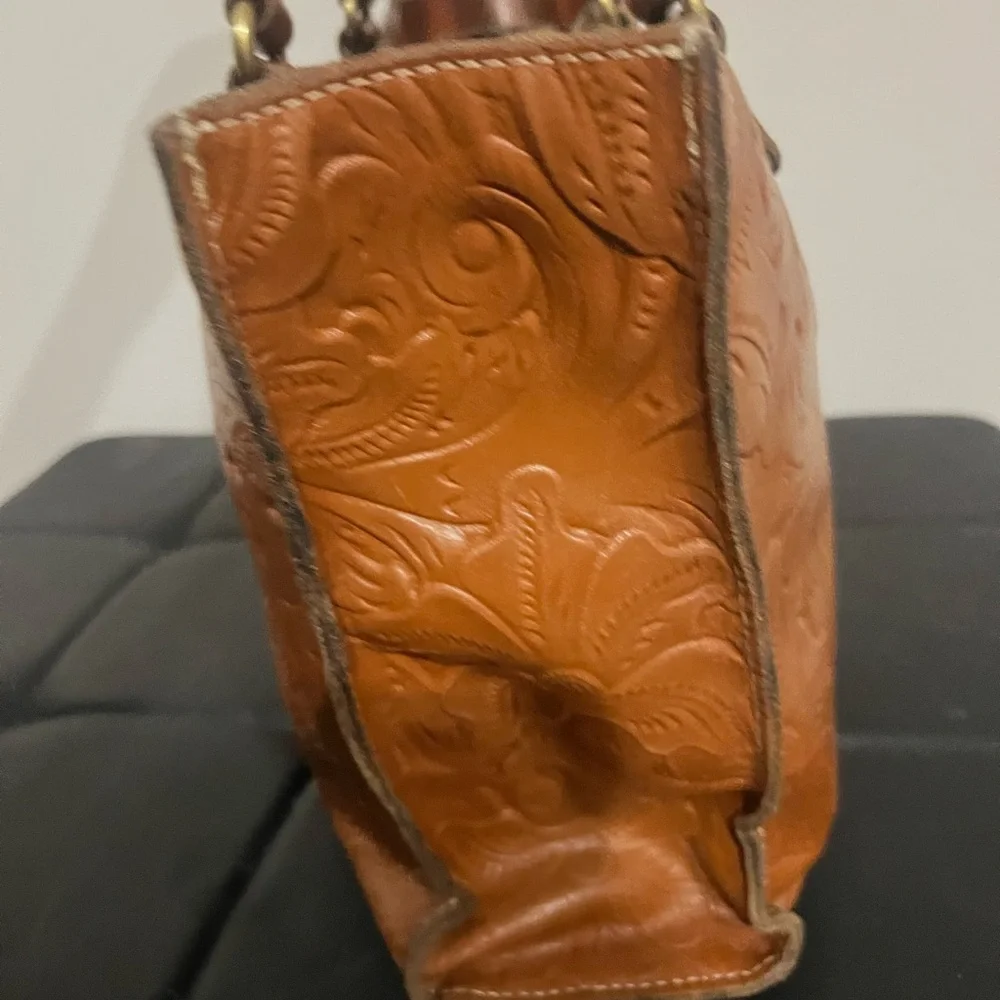 Patricia Nash Zancona Tooled Brown Leather Tote Reiti Wallet New With Tags $308